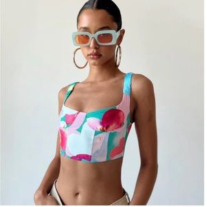 PRINCESS Polly MIKAYLE TOP MULTI Crop Floral Festival Summer Party Top NEW